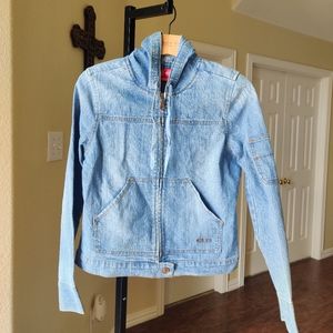 Glo  Hooded Jean Jacket M